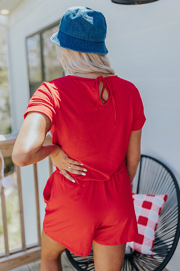 Liberty Land Romper In Red Image - 4