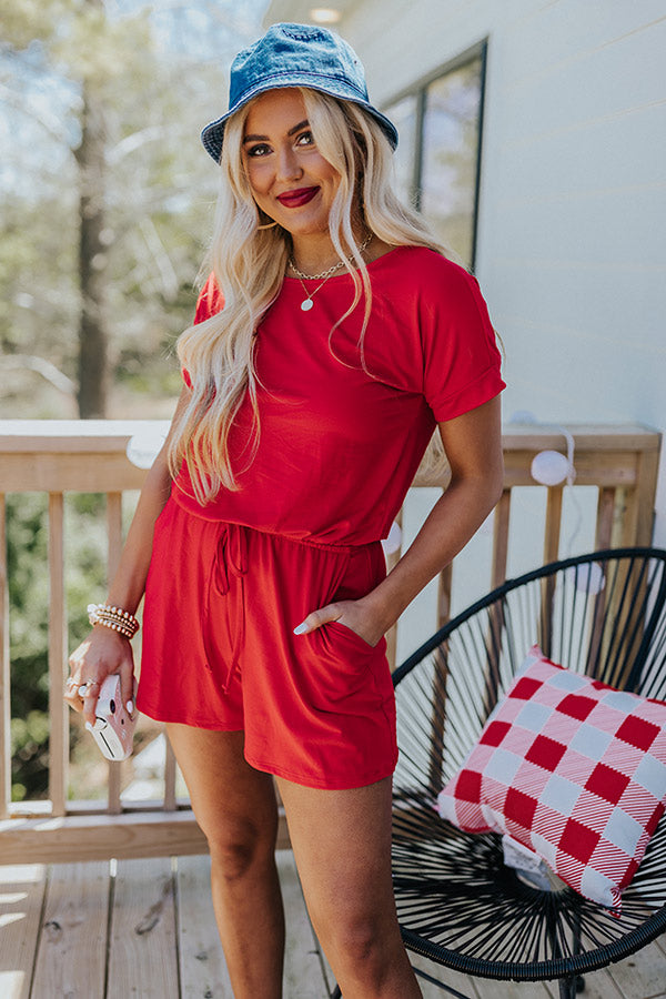 Liberty Land Romper In Red Image - 1