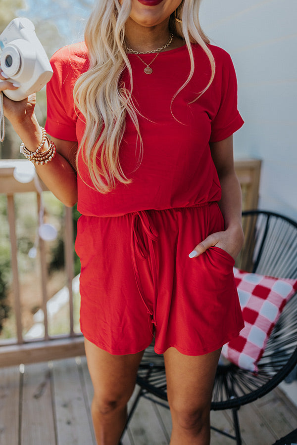 Liberty Land Romper In Red Image - 3