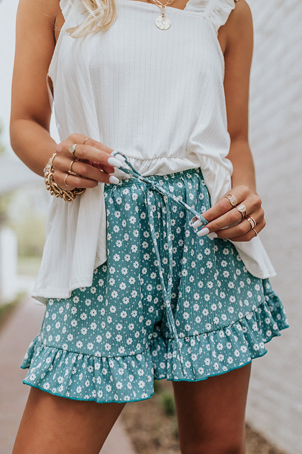 Give You Peace Floral Shorts Image - 1
