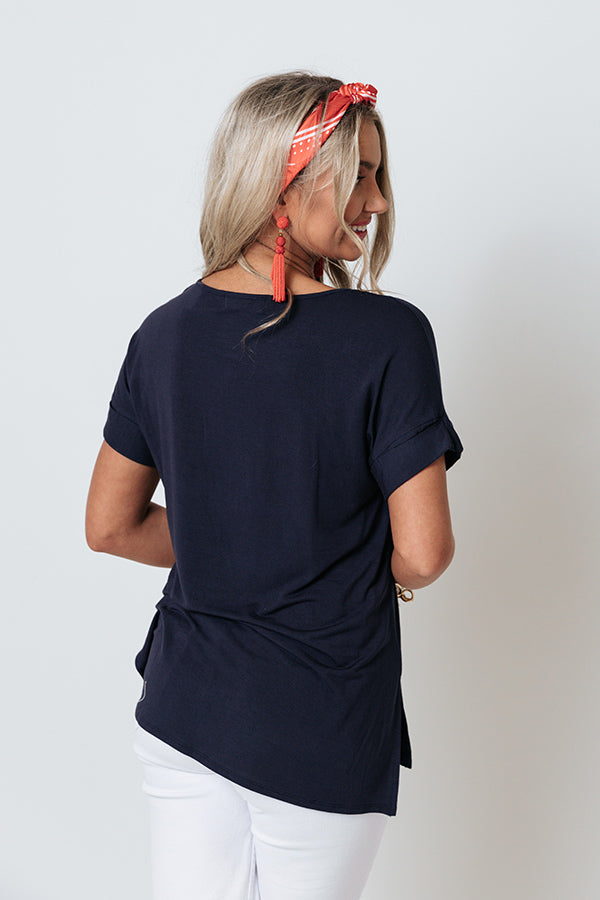 Well Said Shift Tee In Navy Image - 4