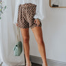 Full Of Promises Polka Dot  Shorts in Brown Image - 1