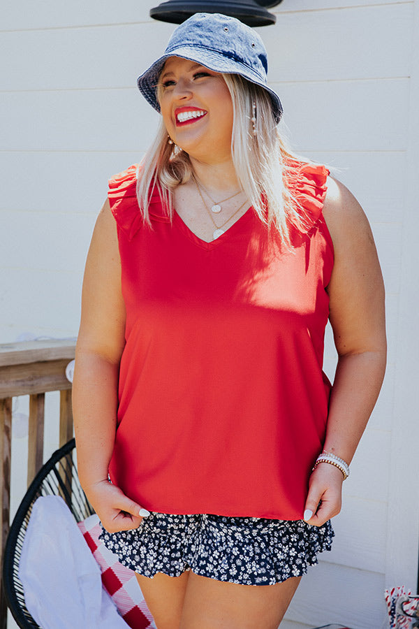 Star Romance Shift Top In Red   Curves Image - 4