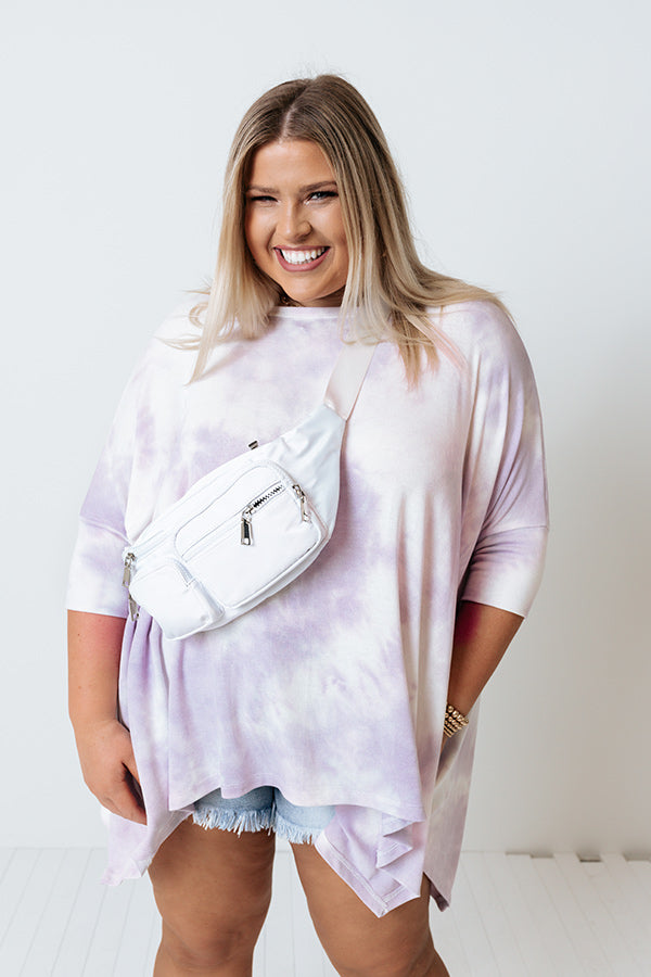 Belize Babe Tie Dye Shift Tunic In Lavender Curves Image - 3