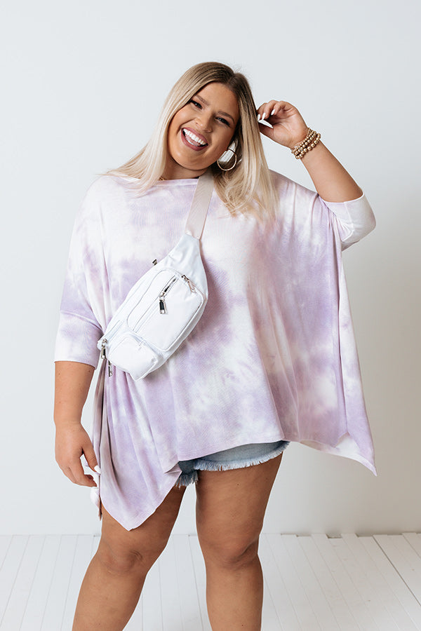 Belize Babe Tie Dye Shift Tunic In Lavender Curves Image - 1