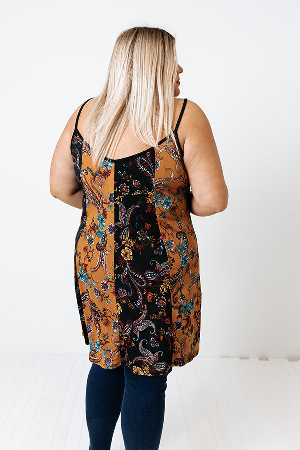 London Blooms Floral Shift Tunic Dress Curves Image - 4