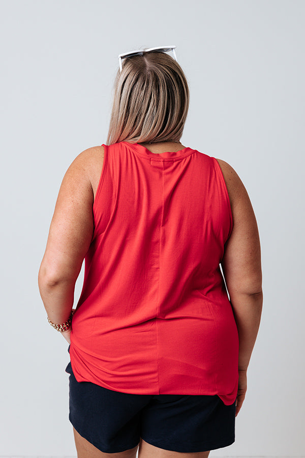 Backyard BBQ Shift Tank In Red Curves Image - 3