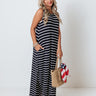 Feeling Sparks Stripe Maxi In Navy Image - 1