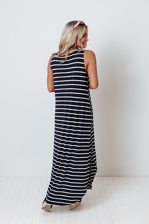 Feeling Sparks Stripe Maxi In Navy Image - 4