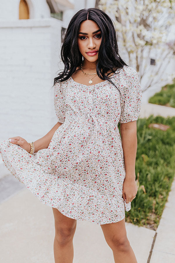 Hydrangea Season Dress In White Image - 3