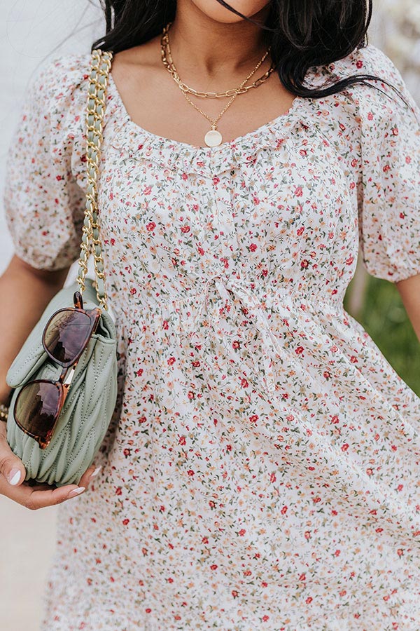 Hydrangea Season Dress In White Image - 4
