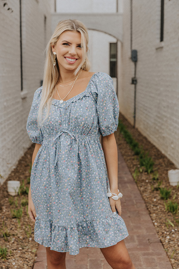 Hydrangea Season Dress In Airy Blue Image - 3