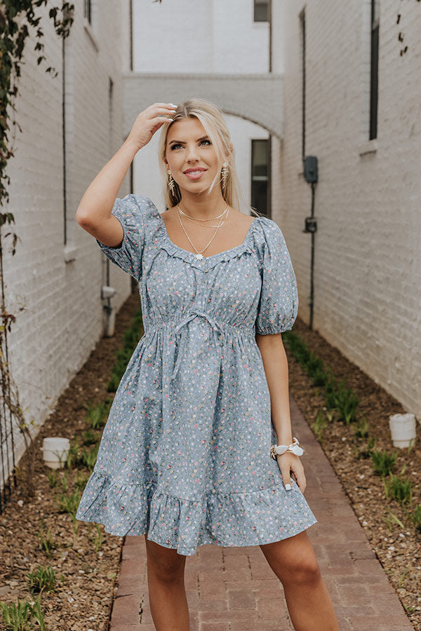 Hydrangea Season Dress In Airy Blue Image - 1
