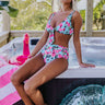 Hamptons Holiday High Waist Floral Bikini Bottoms Image - 1