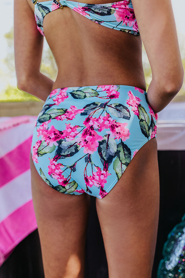 Hamptons Holiday High Waist Floral Bikini Bottoms Image - 4