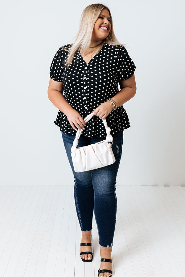 Tennessee Travels Polka Dot Top In Black Curves Image - 2