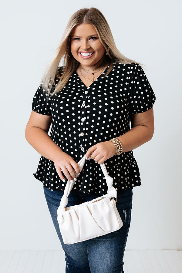 Tennessee Travels Polka Dot Top In Black Curves Image - 3