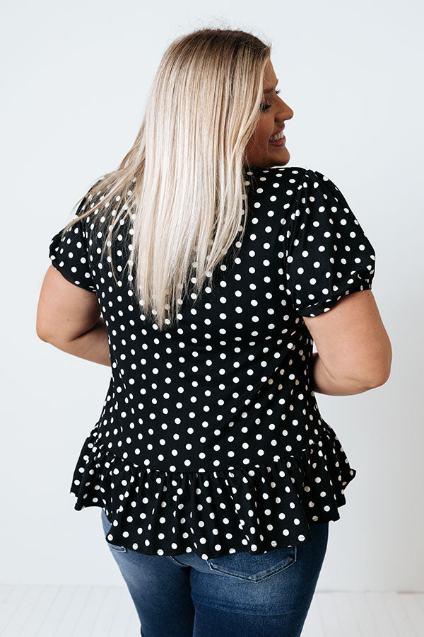 Tennessee Travels Polka Dot Top In Black Curves Image - 5