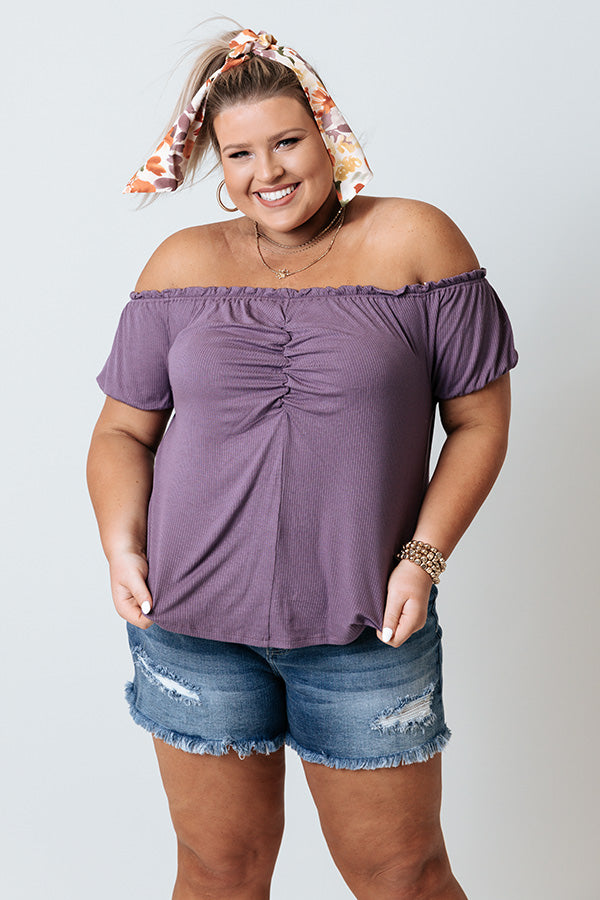 Shape Of My Heart Top In Purple    Curves Image - 2