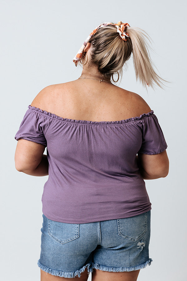 Shape Of My Heart Top In Purple    Curves Image - 3