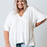 Dance It Out Babydoll Top In Ivory Curves Image - 1