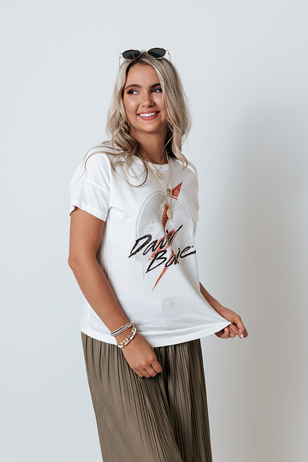 David Bowie Silhouette Vintage-Print Graphic Tee Image - 1