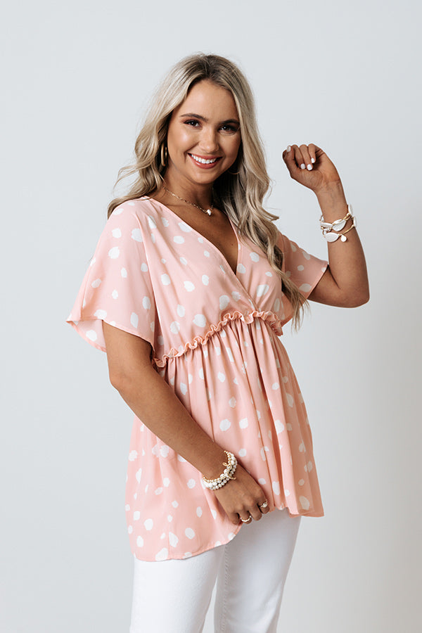 Confetti Confessions Babydoll Top In Pink