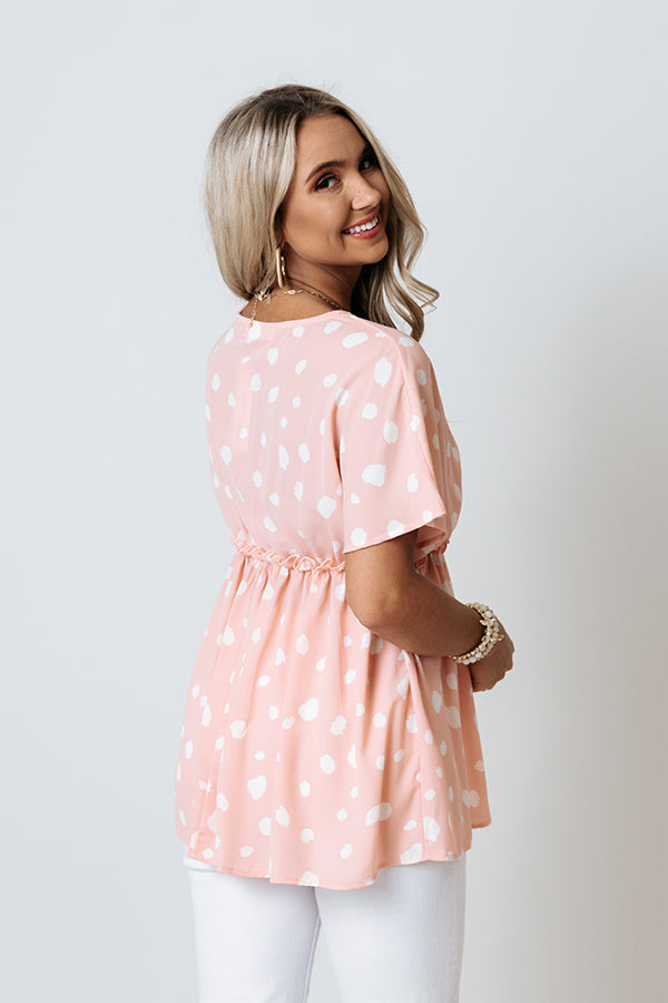 Confetti Confessions Babydoll Top In Pink Image - 4