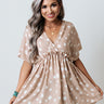 Confetti Confessions Babydoll Top In Iced Latte Image - 1