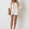 Coconut Glow Shift Top In Light Peach Image - 1