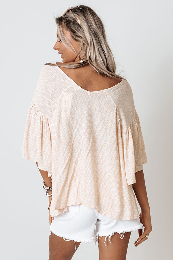 Inside Scoop Shift Top In Peach