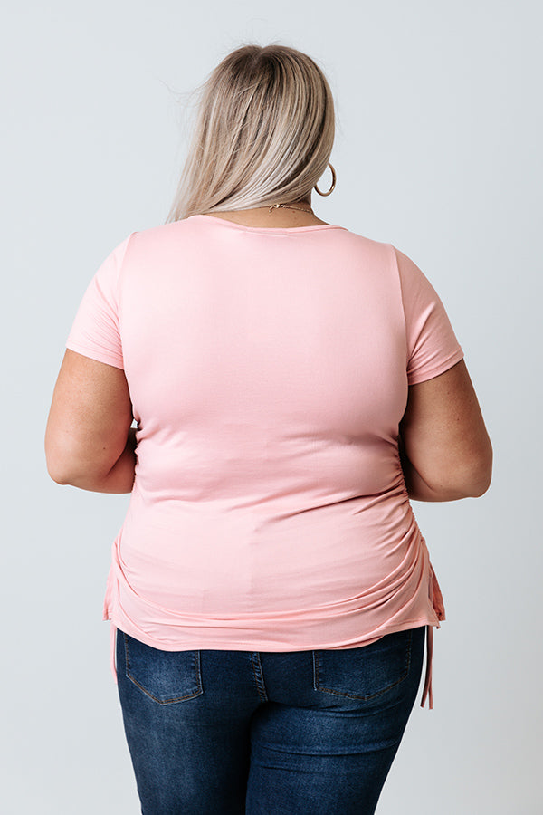 Keep Up The Good Work Top In Pink Curves Image - 3