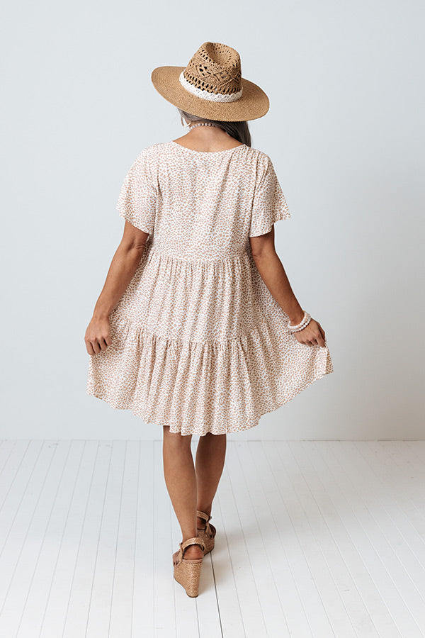 Shell Collection Babydoll Dress In Iced Latte • Impressions Online Boutique