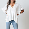 Dance It Out Babydoll Top In Ivory Image - 1