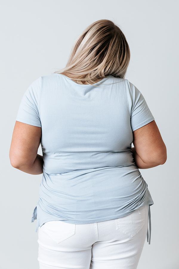 Keep Up The Good Work Top In Airy Blue Curves Image - 4