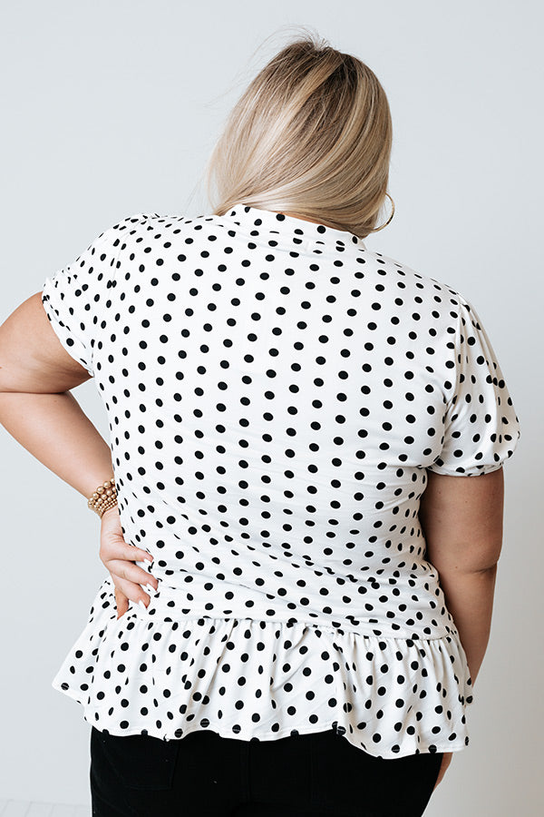 Tennessee Travels Polka Dot Top In White Curves Image - 2