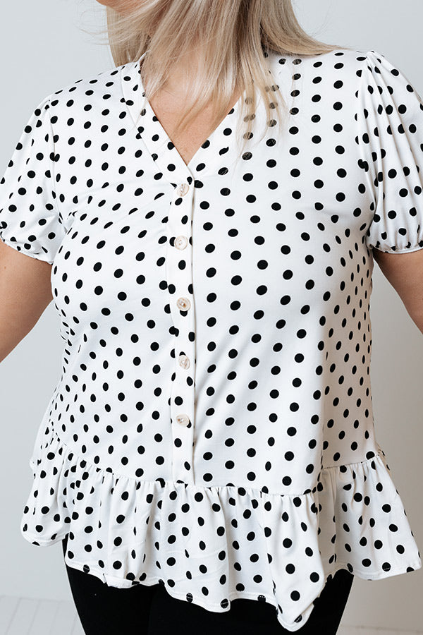 Tennessee Travels Polka Dot Top In White Curves Image - 4