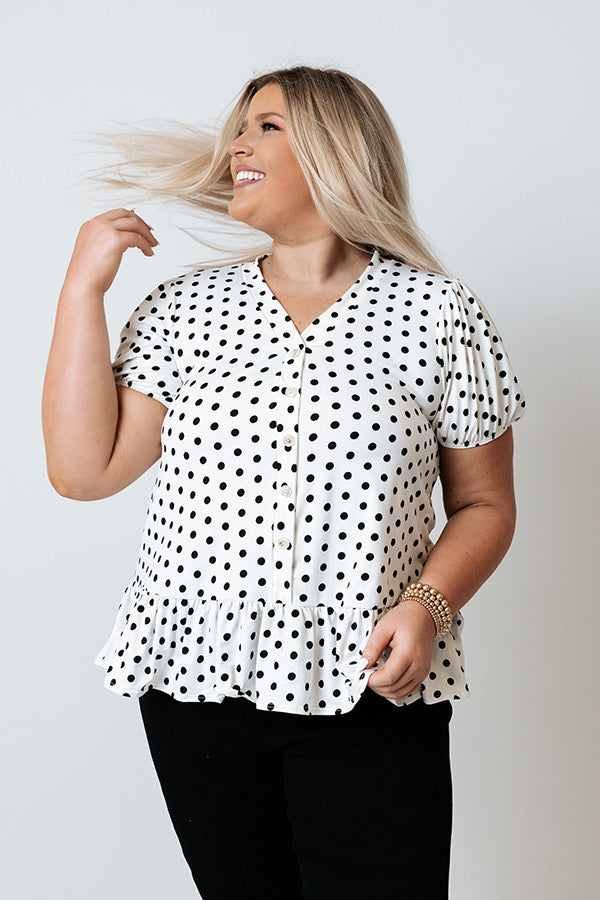 Tennessee Travels Polka Dot Top In White Curves Image - 5