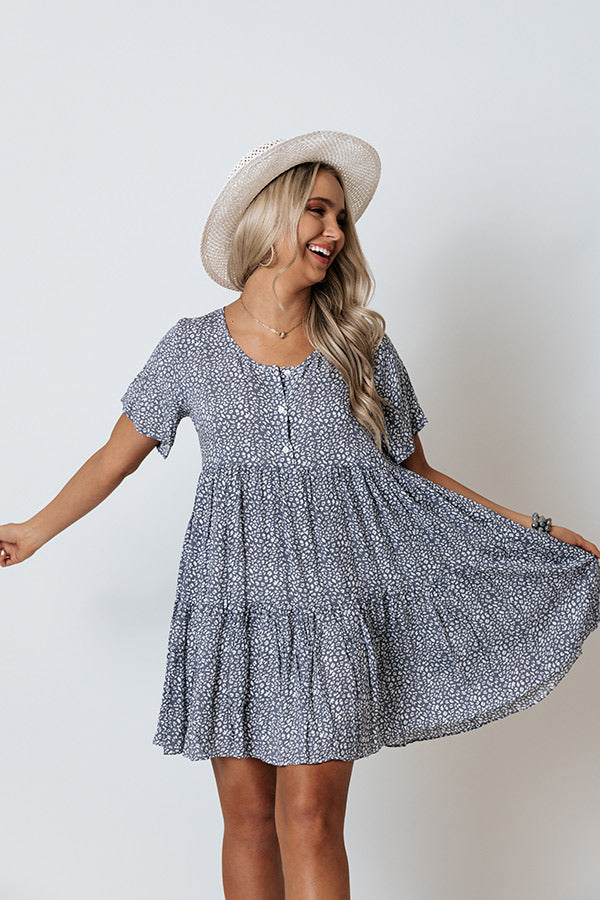 Shell Collection Babydoll Dress In Blue Image - 3