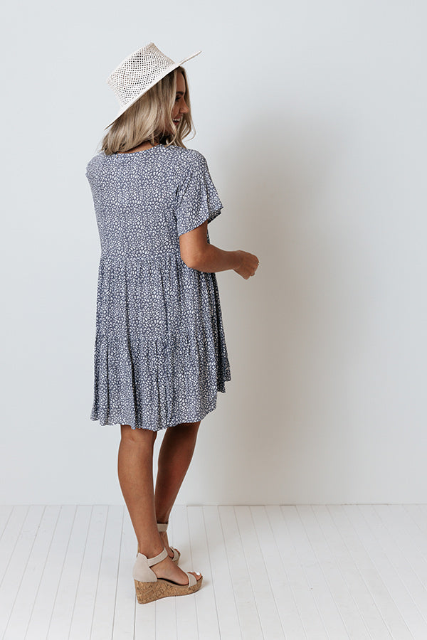 Shell Collection Babydoll Dress In Blue Image - 4