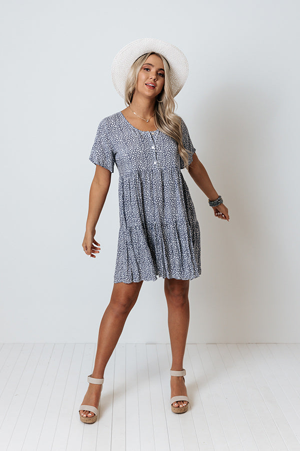 Shell Collection Babydoll Dress In Blue Image - 2