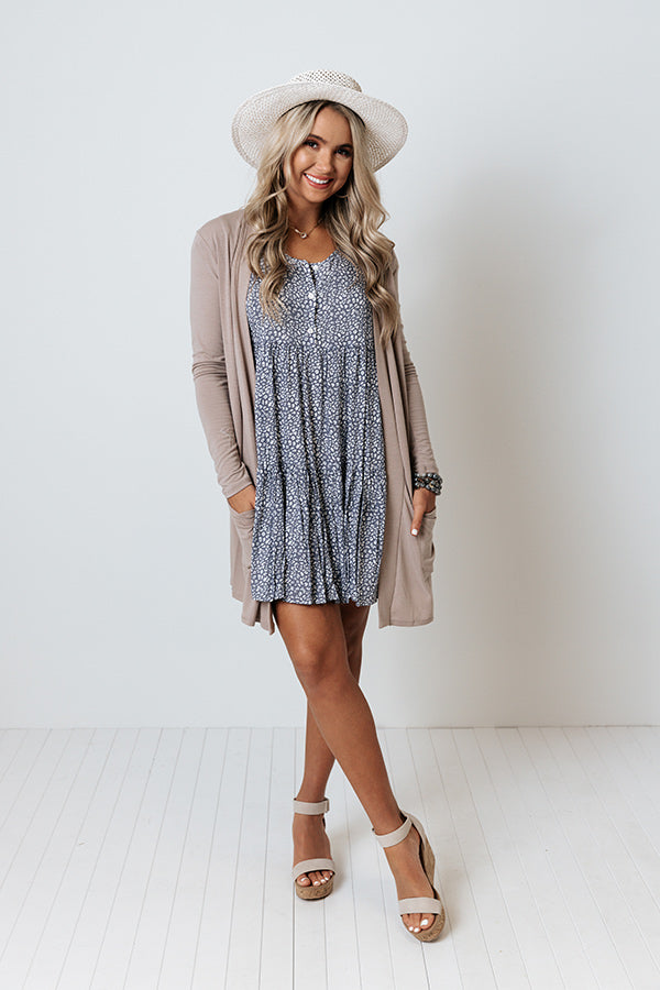 Chic Journey Cardigan In Warm Taupe Image - 2