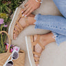 The Harlee Nubuck Espadrille In Iced Mocha Image - 1