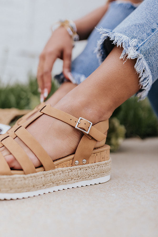 The Harlee Nubuck Espadrille In Iced Mocha Image - 3
