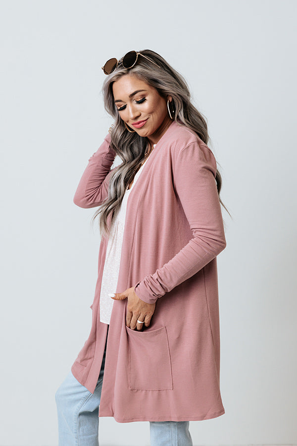 Chic Journey Cardigan In Blush Image - 3