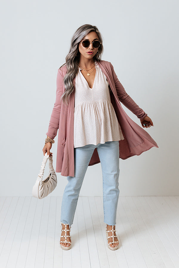 Chic Journey Cardigan In Blush Image - 1