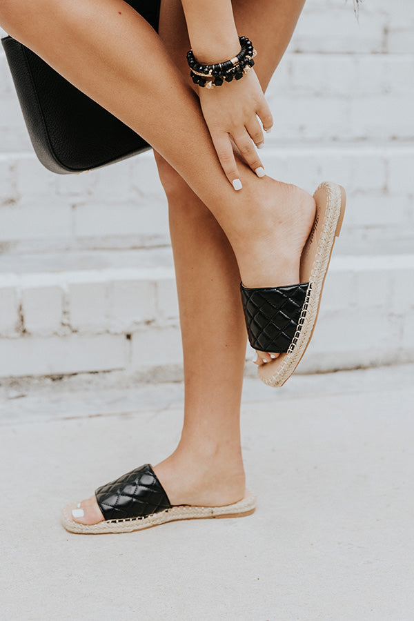 The Hartley Faux Leather Sandal In Black Image - 3