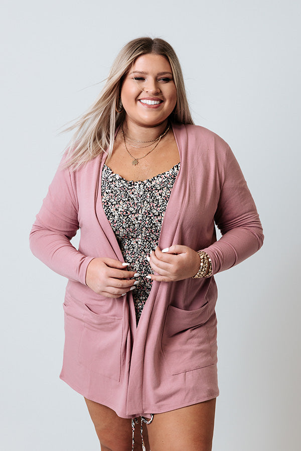 Chic Journey Cardigan In Blush Curves Image - 2