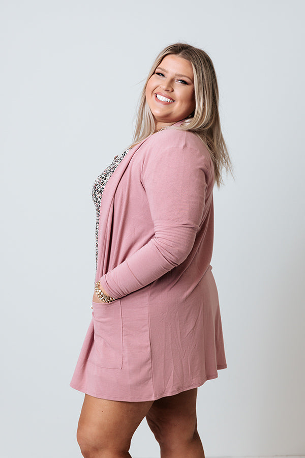 Chic Journey Cardigan In Blush Curves Image - 4