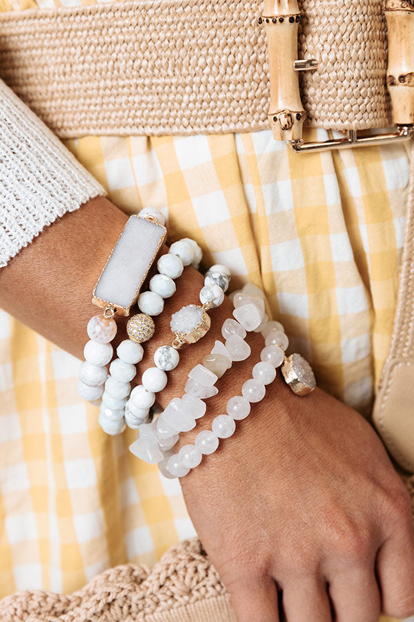 Carnation Kisses Semi Precious Bracelet Set Image - 2